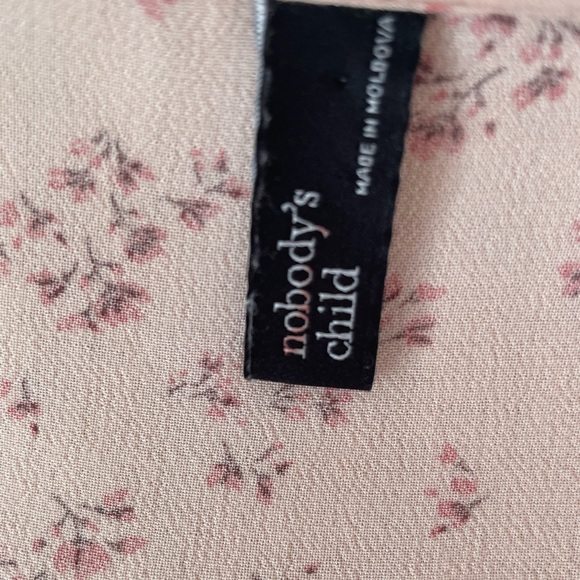 Nobody’s Child Blush Pink Floral Short Sleeve Mini Dress - Picture 6 of 8